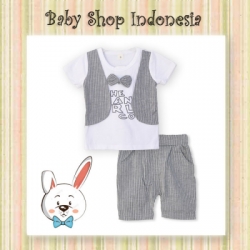 large setelan baju rompi abu